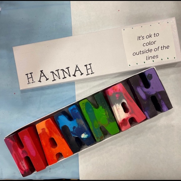 Hand Crafted Other - Crayons custom name - for coloring or decor. Great birthday gift